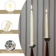 thumbnail image 2 of Cera de abejas TELOSMA en espiral Taper Candles, 25 cm, 12 unidades, color blanco roto, 2 of 5
