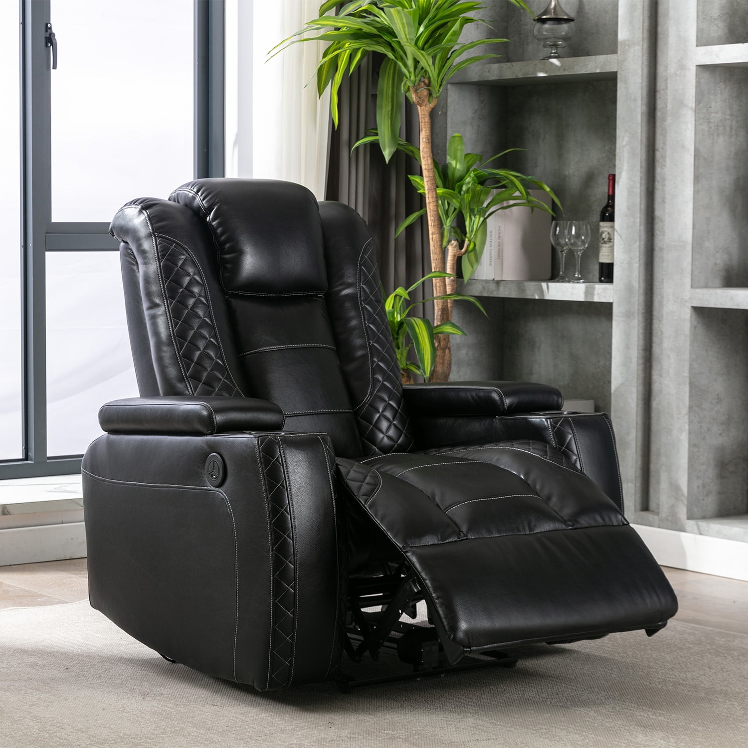 Electric Power Recliner Chair With USB Ports And Cup Holders ...