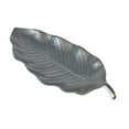 thumbnail image 2 of Leeber Limited 69313 Botanic Collection Titanium Porcelain Matt Silver Leaf Sering Tray 17', 2 of 3