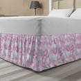 thumbnail image 1 of Pale Pink Bed Skirt, Abstract Bubble Spheres with Color Details Modern and Vibrant, Elastic Bedskirt Dust Ruffle Wrap Around for Bedding Decor, 4 Sizes, Blue Violet Pale Pink, by Ambesonne, 1 of 2