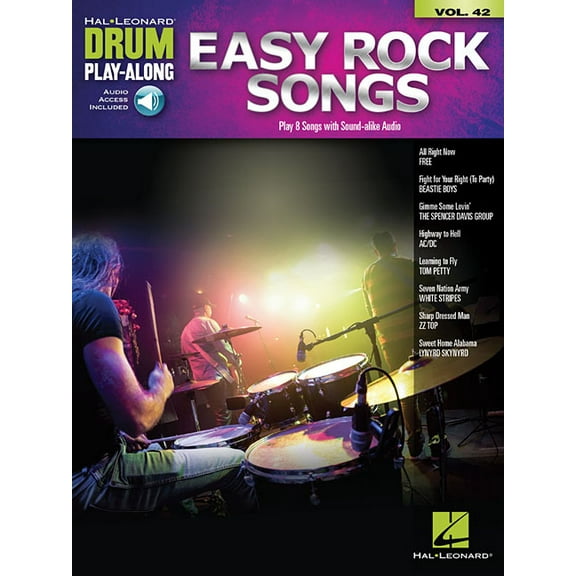 Easy Rock Songs - Drum Play-Along Volume 42 (Book/Online Audio), (Paperback)