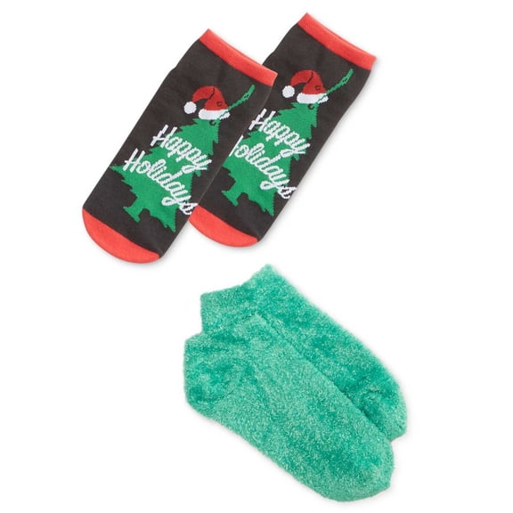 HUE Womens Ultra Comfy Xmas Festive Design Ankle Socks Gift Box Set 1 Pair