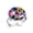 Multi 1, variant on Colorful Ink Circles Pattern Stainless Steel Rings for Women, Open Adjustable Ring Promise Ring Jewelry Gifts