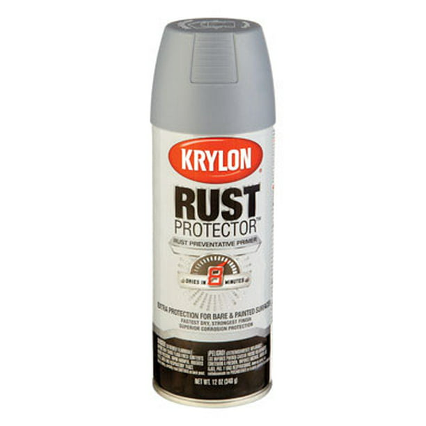 Krylon Gray Primer Gloss Rust Protector Spray Paint, 12Ounce