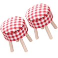 thumbnail image 5 of Wooden Mini Stool Prop for Kids in Red Color Safe and Durable with 2 Pieces Small Size, 5 of 5