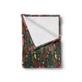thumbnail image 2 of Abstract Soft Flannel Fleece Blanket, Funky Trippy Vibrant Tribal Shapes Spirals Spots Geometry Boho with Modern Effects, Cozy Plush for Indoor and Outdoor Use, 60" x 80", Multicolor, by Ambesonne, 2 of 6