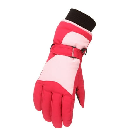 

HBFAGFB Youth Winter Gloves Unisex Outdoor Mittens Suitable for Skiing and Snowboarding Red
