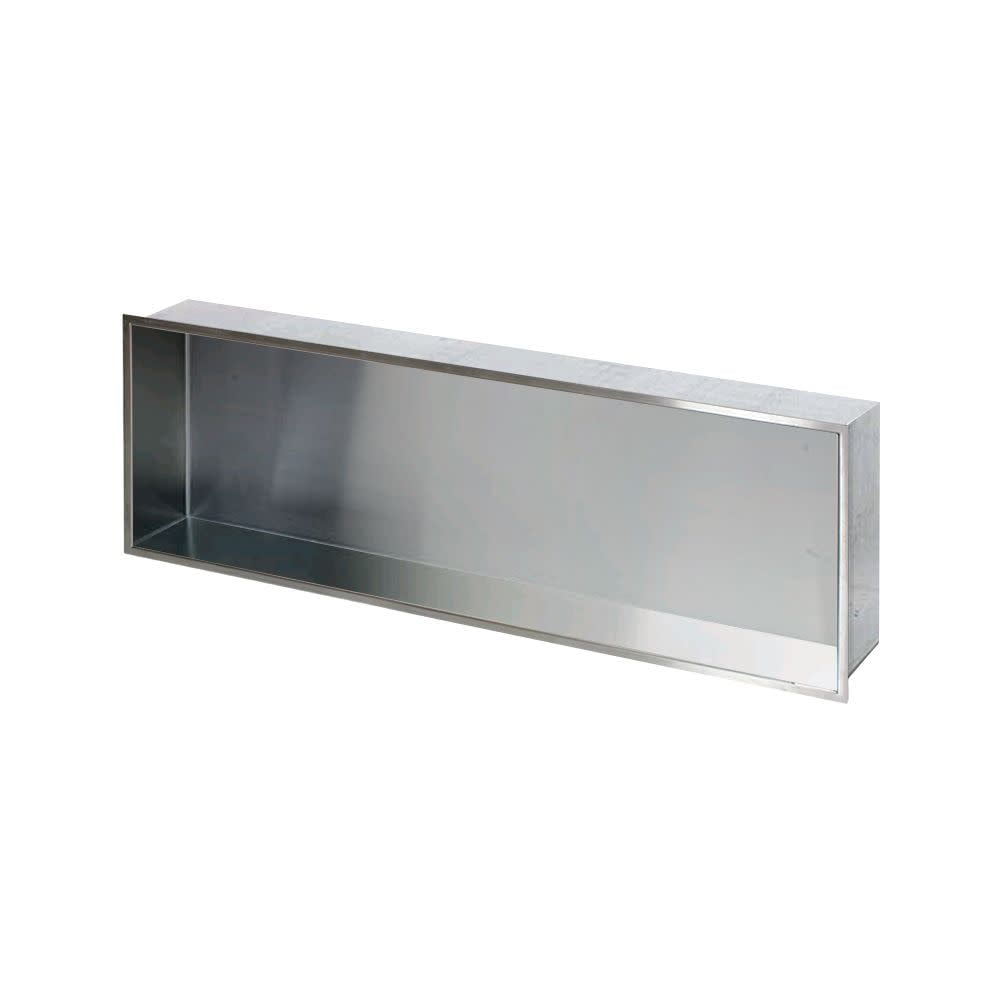 Transolid STH1414 14-in. Recessed Stainless Steel Shower Storage Pod, Stainless Steel