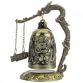 thumbnail image 2 of Adorno de Campana Budista Pequeño Pequeño Dragón de Bronce Tallado, 2 of 7