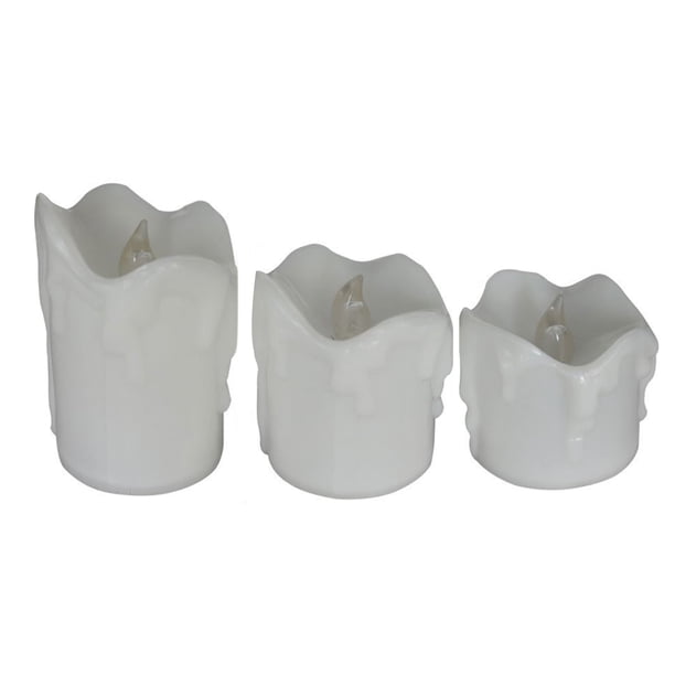 Lámpara de vela Irfora Juego de 3 uds de lámparas de velas de fusión de simulación, Control remoto, fiesta de cumpleaños, decoración navideña, luz de vela electrónica (parpadeo de luz amarilla) Irfora Lámpara de vela