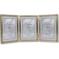thumbnail image 1 of AmPm Antique Pewter 5x7 Hinged Double Picture Frame, Bead Border Design, 1 of 2