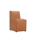 thumbnail image 3 of Manhattan Comfort Anna 19.69" Faux Leather Armless Dining Chair in Brown (2 Pc), 3 of 11