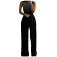 thumbnail image 2 of Baqcunre Ladies' Solid Sleeveless Loose Jumpsuit With Pockets Casual Jumpsuit,L,Jumpsuits For Women Casual,Womens Jumpsuit,One Piece Jumpsuit,Pants For Women,Womens Clothes,Black, 2 of 3