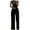 C-Black162, variant on Jumpsuits For Women Glitter Rhinestone Hallow Out Crewneck Sleeveless Wide Leg Overall Long Pants One-Pieces Jumpsuit Stylish Onesie