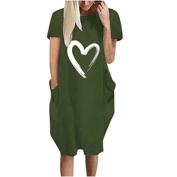 WILLBEST Vestidos De Lino Para Mujer Vestido Informal Con Estampado Floral Para Mujer, Cómodo Y Elegante Para Uso Diario De Verano