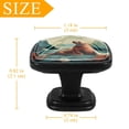thumbnail image 4 of 4 Pcs Cabinet Handle Drawer Pulls Sea Lion Knobs with Screws Square Furniture Office Cabinet Knob Decoration, 4 of 7
