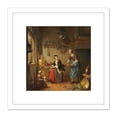 thumbnail image 1 of Laquy The Kitchen Painting 8X8 Inch Square Wooden Framed Wall Art Print Picture with Mount, 1 of 4