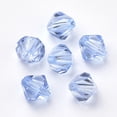 thumbnail image 2 of Transparent Acrylic Beads Bicone Light Steel Blue 8x7.5mm Hole: 2mm about 2640pcs/500g, 2 of 2