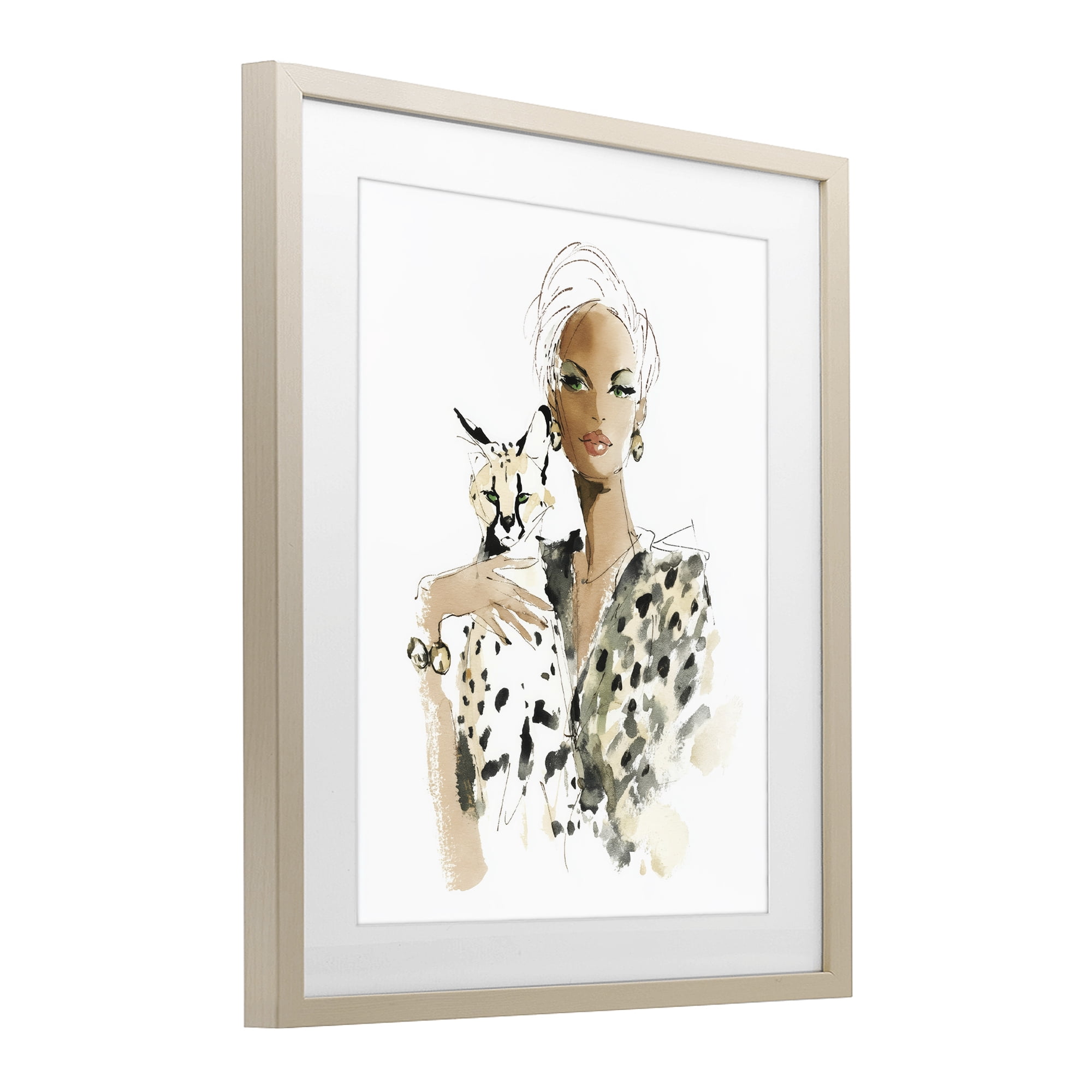 Stupell Industries Fashion Hunt Elegant Woman Birch Framed Print Under Glass, design by Svetlana Aleynikova