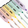 thumbnail image 2 of Highlighter, Pastel Colors Chisel Tip Marker Pen, Assorted Colors, Water Based, Quick Dry, 2 of 5