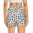 thumbnail image 3 of Picia Colorful Numbers Pattern Women's 2 in 1 Athletic Running Shorts High Waisted Workout Casual Gym Sweat Shorts with Comfy Liner Zipper Pockets-Medium, 3 of 9