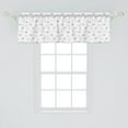 thumbnail image 2 of Ambesonne Airplane Window Valance, Childish Boys Pattern with Little Aeroplanes and Puffy Clouds in Doodle Style, Curtain Valance for Kitchen Bedroom Decor with Rod Pocket, 54" X 18", Black White, 2 of 3