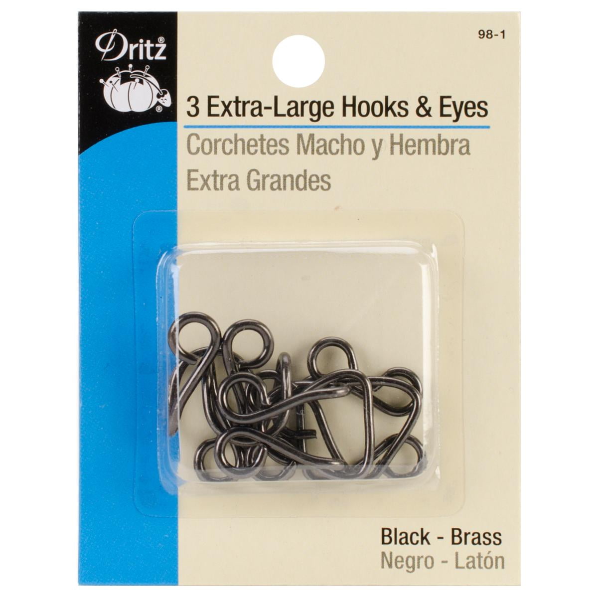 ExtraLarge Hook and Eyes, 3pk