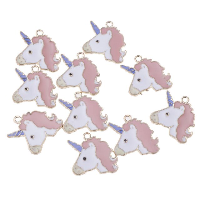 Colgantes de animal Sunnimix Vintage Rosa Azul 10 piezas para Joyería