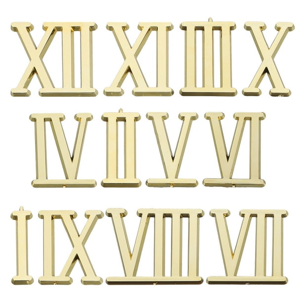 1 Juego de Kit de números Romanos de Reloj, 3 cm, números de Reloj Digital DIY, manecillas de Reloj, Piezas de Repuesto, Accesorios de Reloj de Repuesto para decoración artística del hogar