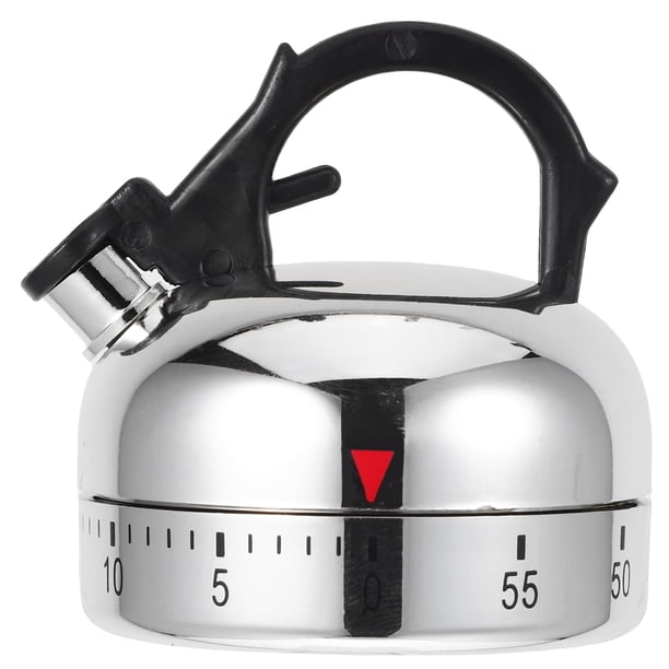 Temporizador de cocina con forma de tetera, mecánico, para cocinar, hornear y estudiar Divertido temporizador manual de cuenta regresiva de 60 minutos para el hogar, la oficina y el aula