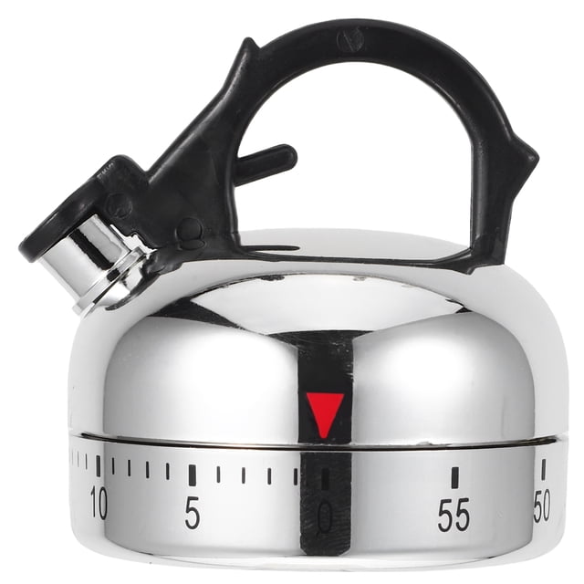 Temporizador de cocina con forma de tetera, temporizador mecánico para cocinar, hornear, estudiar, divertido temporizador de cuenta regresiva manual de 60 minutos para el hogar, la oficina y el aula