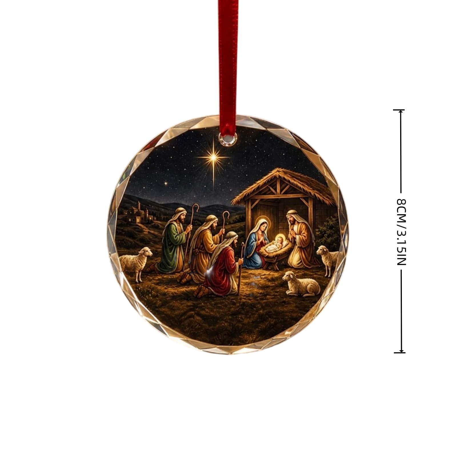 Nativity Scene Christmas Ornament Religious Holiday Tree Hanging Decoration