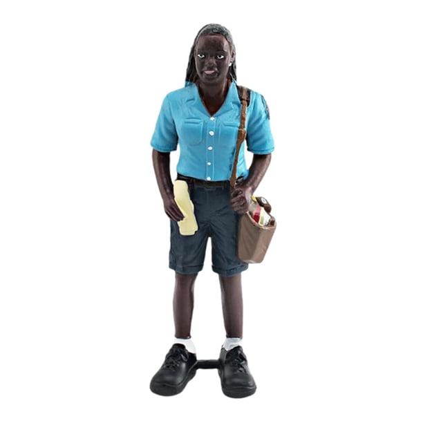 Figura modelo de personas pequeñas, juguete para juego de imitación, coleccionables, diseño de paisaje, ornamento en miniatura, artesanía pintada a Cartero