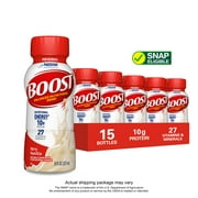 BOOST Original Balanced Nutritional Drink, Very Vanilla, 10 g Protein, 15 - 8 fl oz Bottles