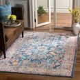 thumbnail image 4 of SAFAVIEH Bristol Xzavier Traditional Polyester Area Rug, Blue/Light Grey, 7' x 7' Round, 4 of 5