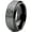Black Grey Bevel Tungsten, variant on Tungsten Heart Cancer Survivor Love Band Ring 9mm Men Women Comfort Fit Black Flat Cut Brushed Polished