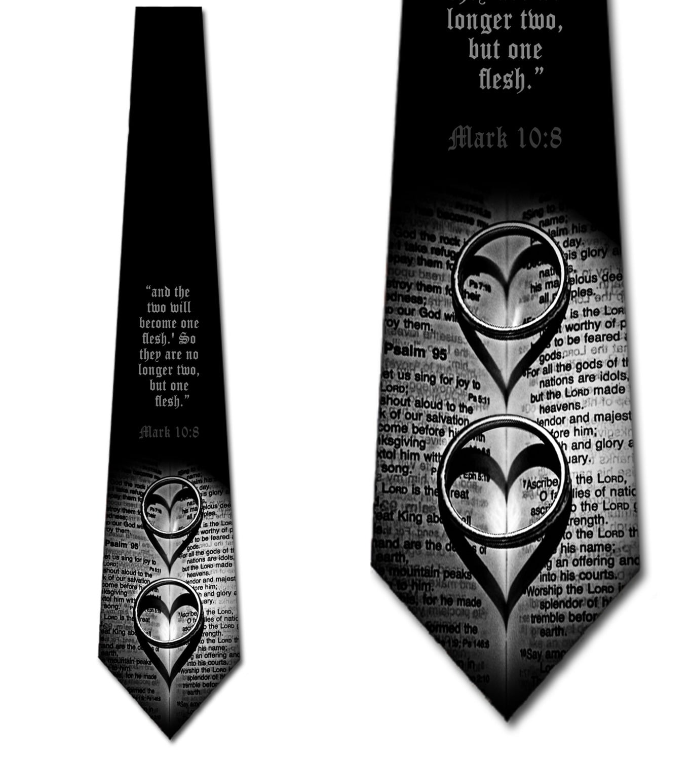 Religious Ties Mens Wedding Bible Necktie by Three Rooker