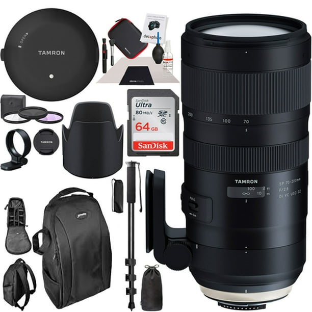 Tamron Sp 70 0mm F 2 8 Di Vc Usd G2 Lens For Nikon F With Tap In Console Backpack Bundle Walmart Com Walmart Com