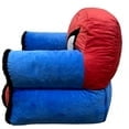 Marvel Kids Spiderman Bean Bag Chair with Sherpa Trimming, Blue/Red
