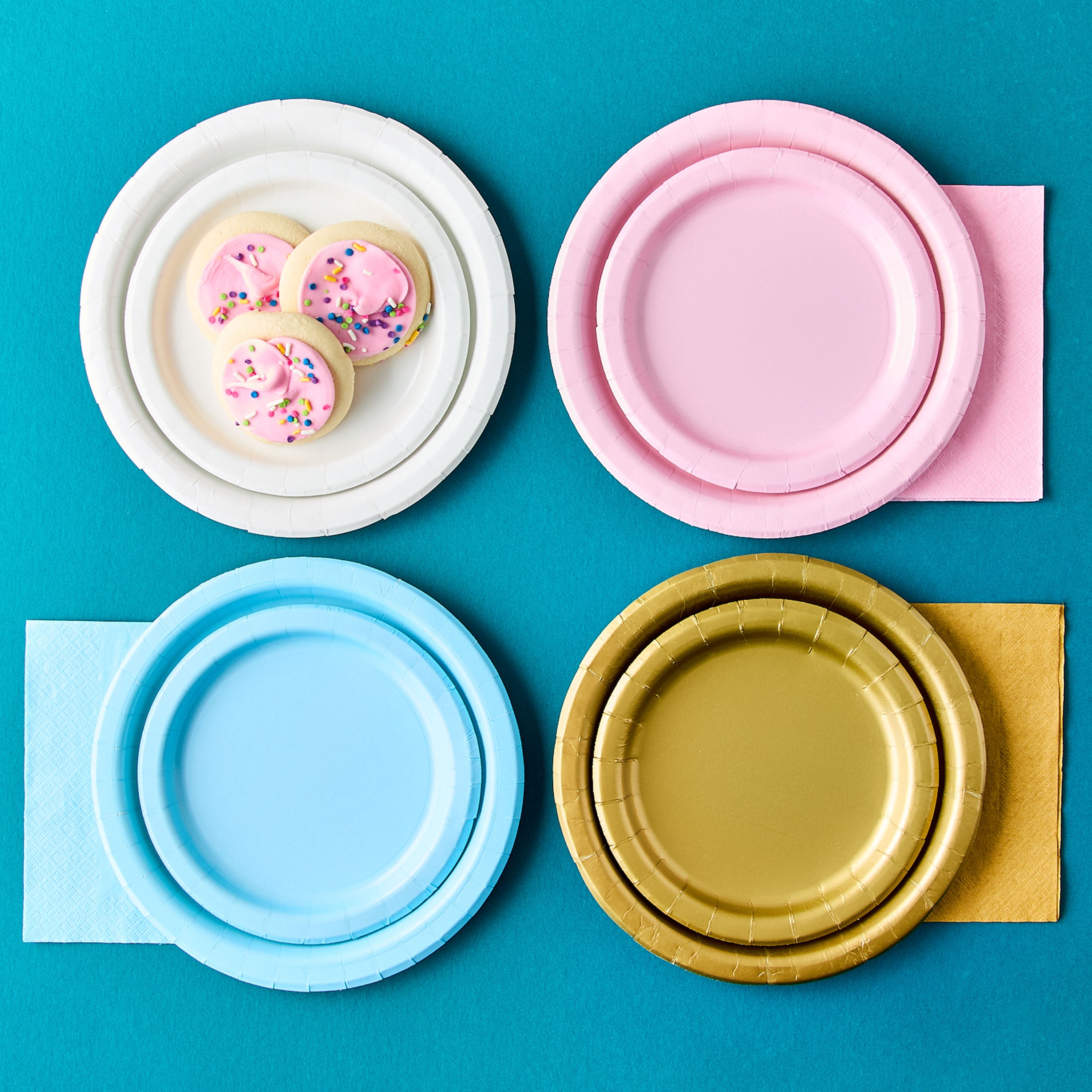 24CT 6.5IN x 6.5IN Light Pink Disposable Paper Napkins by Way To Celebrate