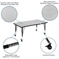 thumbnail image 4 of Emma + Oliver Mobile 28"Wx47.5"L Wave Flexible Collaborative Grey Kids Adjustable Activity Table, 4 of 11