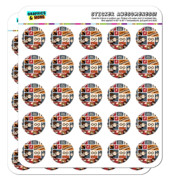 Harry Potter Cute Chibi Pattern Planner Calendar Scrapbooking Crafting Stickers