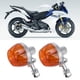 thumbnail image 5 of 2 uds luz de señal de giro para motocicleta indicador intermitente marcador lámpara ámbar luz trasera, 5 of 8
