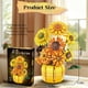 thumbnail image 2 of Juego de bloques de construcción Chanbrick Sunflower con jarrón Van Gogh, 1009 piezas, 2 of 7