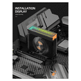 thumbnail image 4 of SSD Radiator Cooler S50 M.2 2280 Top Mirror ARGB Dual PWM Fan Black, 4 of 7