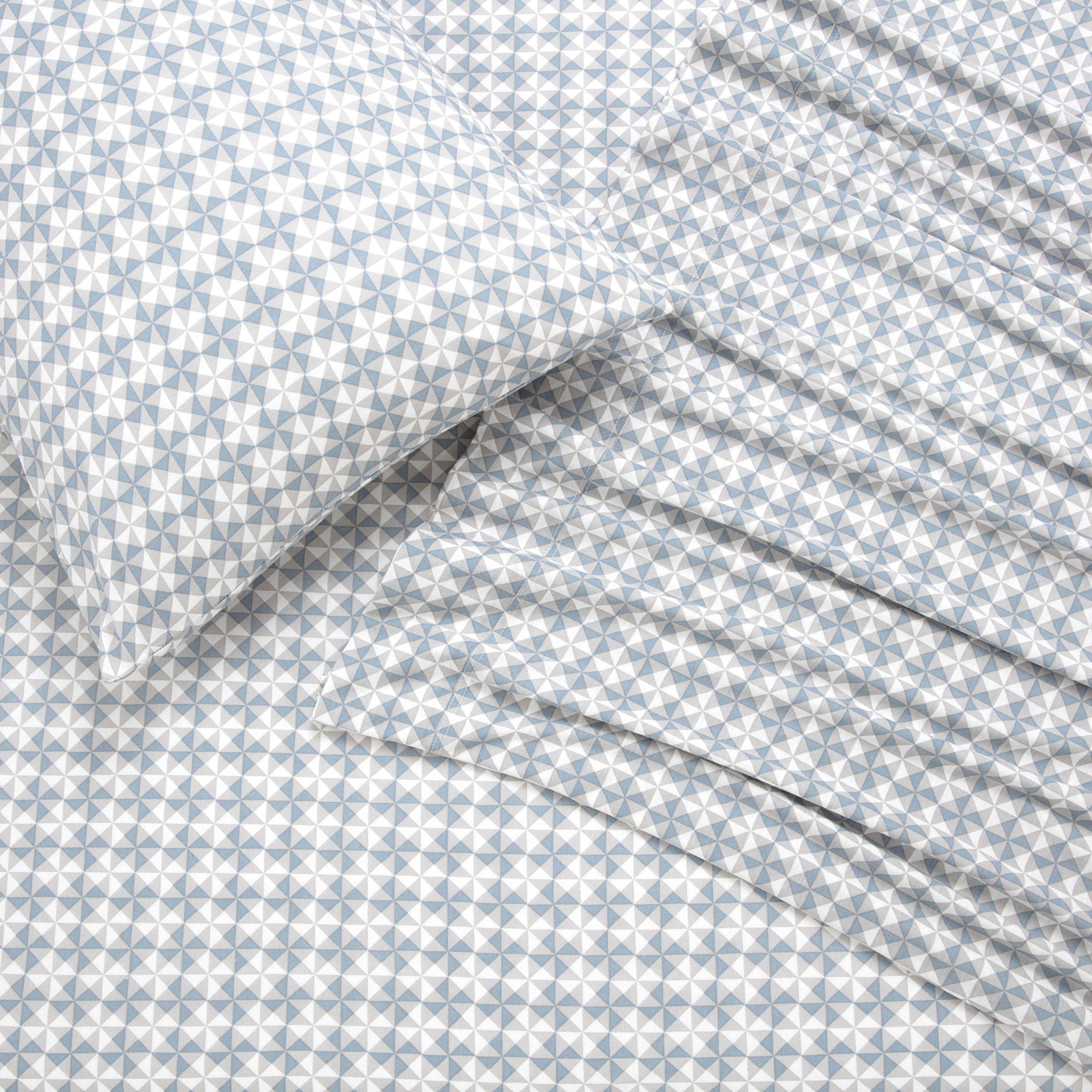 Vellux Noma Jersey Sheet Set, Queen, Soft Blue