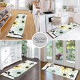 thumbnail image 6 of Yayeee Runner Rug for Bedroom 2'x6' Machine Washable Hallway Non Slip Mat, White Flower, 6 of 8
