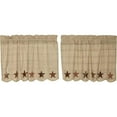thumbnail image 1 of VHC Brands Abilene Star Tier Ensemble de 2 Rideaux Country L24xW36, Beige, 1 of 8