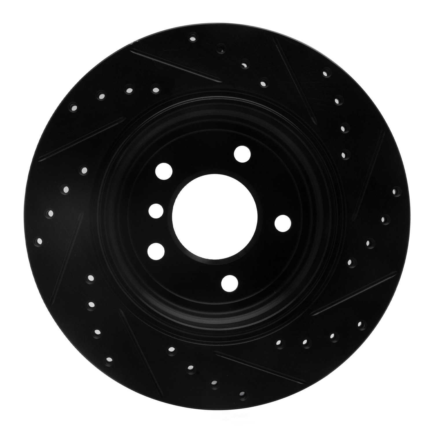 Dynamic Friction Company 633-31066L DFC Brake Rotor - Drilled And Slotted - Black