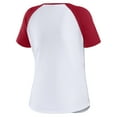 thumbnail image 3 of Women's WEAR by Erin Andrews White Alabama Crimson Tide Baseball Logo Raglan Henley T-Shirt, 3 of 5